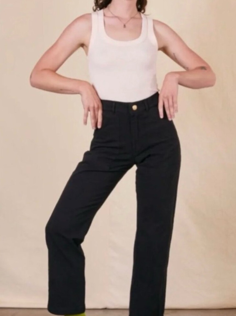 XS Long Big Bud Press Basic Black Work Pants